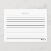 Desserts met mixer en rozen bruiloftsrecepten briefkaart (Achterkant)