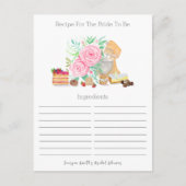 Desserts met mixer en rozen bruiloftsrecepten briefkaart (Voorkant)