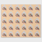 Desserts onder glazen koepel cadeaupapier (Vlak)