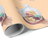 Desserts onder glazen koepel cadeaupapier (Rol Hoek)