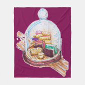 Desserts onder glazen koepel fleece deken (Voorkant)