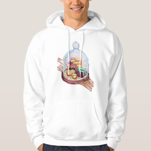 Desserts onder glazen koepel hoodie (Voorkant)