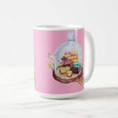 Desserts onder glazen koepel koffiemok (Voorkant rechts)