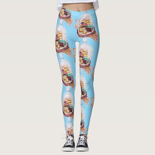 Desserts onder glazen koepel leggings (Voorkant)