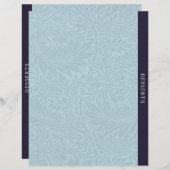 Desserts | Ontvanger divider | Blauwe Floral (Voorkant / Achterkant)
