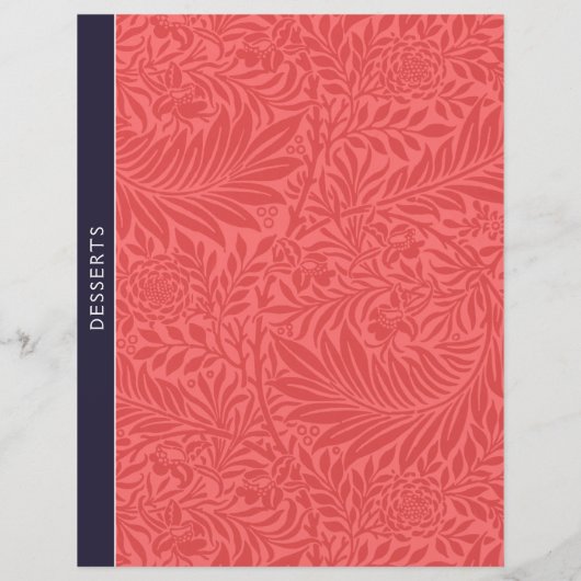 Desserts | Ontvanger divider |  Rode Floral (Achterkant)