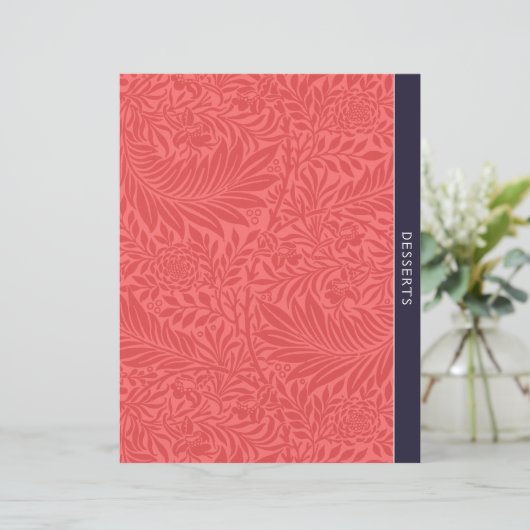 Desserts | Ontvanger divider |  Rode Floral (Staand voorkant)