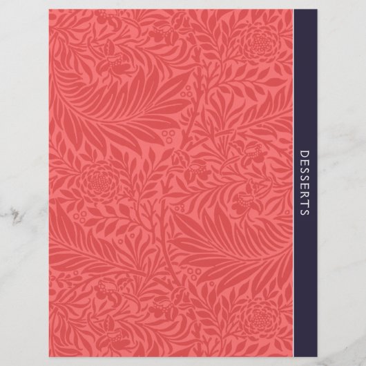 Desserts | Ontvanger divider |  Rode Floral (Voorkant)
