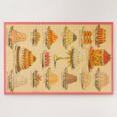 desserts perzik gouden taart taart food chart legpuzzel (Horizontaal)