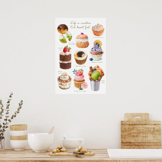 Desserts Poster - Oh Sweet (Keuken)
