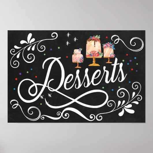 Desserts Sign Poster (Voorkant)