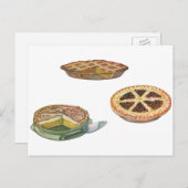  desserts, Thanksgiving Pies, Pecan Pumpkin Briefkaart (Voorkant / Achterkant)