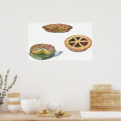  desserts, Thanksgiving Pies, Pecan Pumpkin Poster (Keuken)