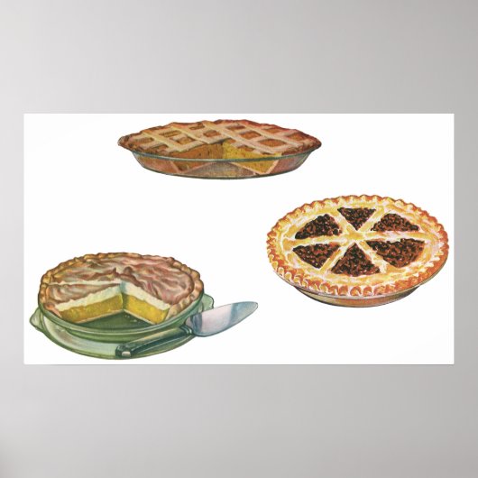  desserts, Thanksgiving Pies, Pecan Pumpkin Poster (Voorkant)