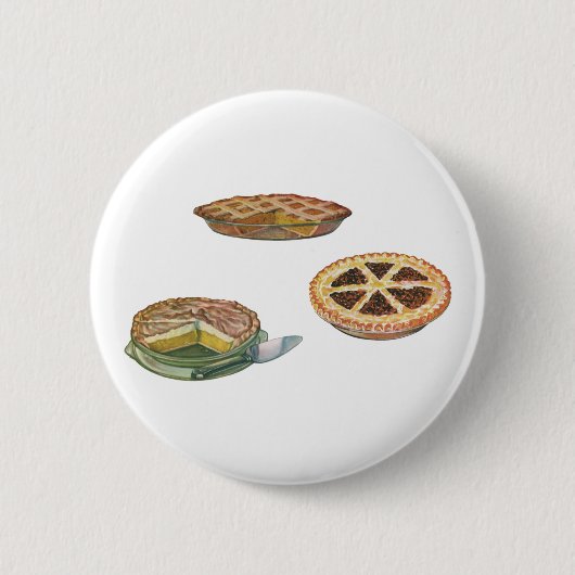  desserts, Thanksgiving Pies, Pecan Pumpkin Ronde Button 5,7 Cm (Voorkant)
