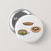  desserts, Thanksgiving Pies, Pecan Pumpkin Ronde Button 5,7 Cm (Voorkant /achterkant)