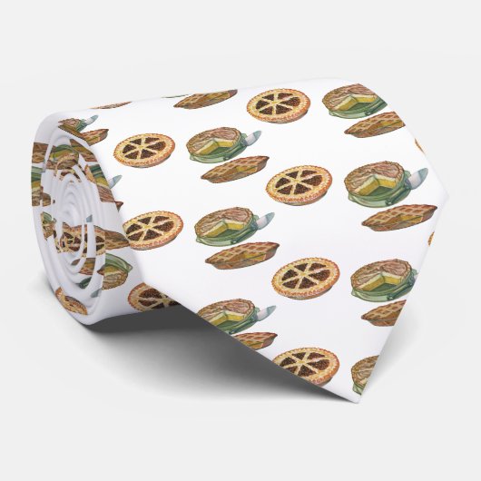  desserts, Thanksgiving Pies, Pecan Pumpkin Stropdas (Opgerold)