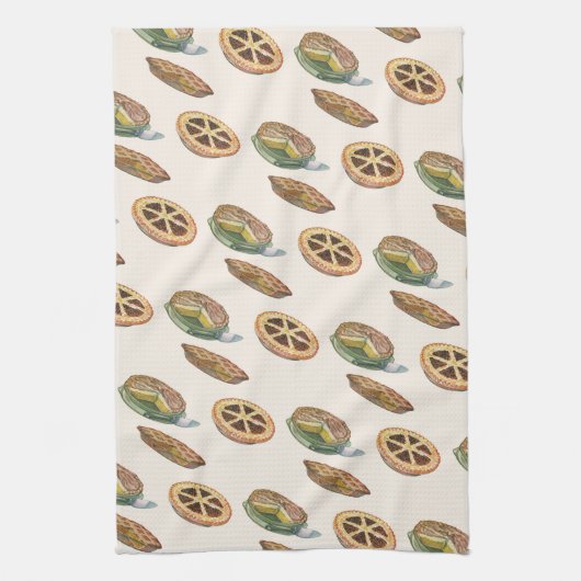  desserts, Thanksgiving Pies, Pecan Pumpkin Theedoek (Verticaal)