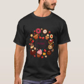 Desserts Yum Cup Cake Ice Cream Pie Cherry T-shirt (Voorkant)
