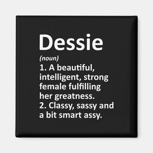 Dessie Definitie Gepersonaliseerde Naam Funny Chri Magneet (Voorkant)