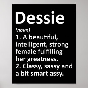 Dessie Definitie Gepersonaliseerde Naam Funny Chri Poster