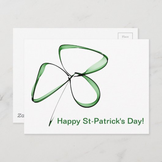 dessin mignon petit trèfle briefkaart (Voorkant / Achterkant)