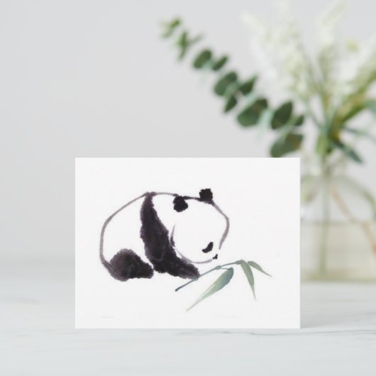 Dessin panda briefkaart (Staand voorkant)