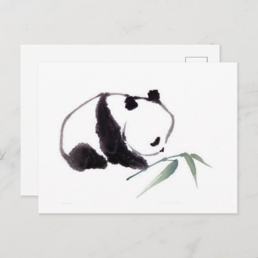 Dessin panda briefkaart (Voorkant / Achterkant)