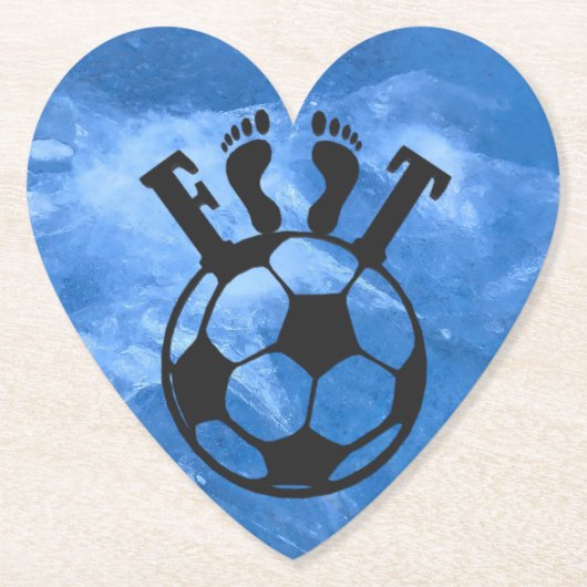 Dessous-de-verre en papier football kartonnen onderzetters (Voorkant)