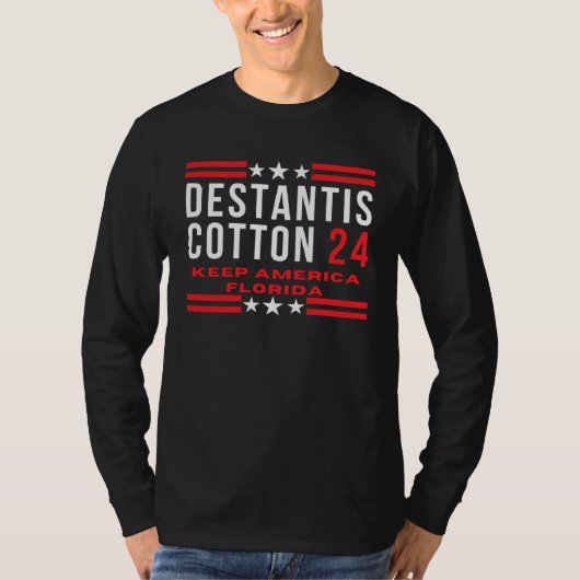 DeStantis Cotton 2024 Keep America Florida Electio T-shirt (Voorkant)