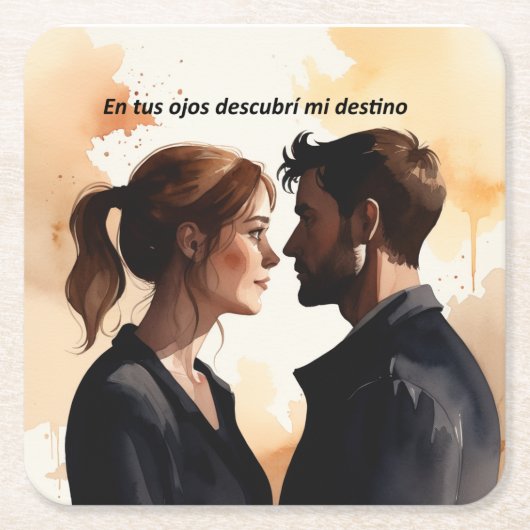 Destellos de Miradas: Ilustración en Acuarela que  Kartonnen Onderzetters (Voorkant)