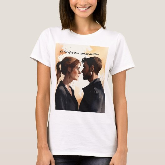 Destellos de Miradas: Ilustración en Acuarela que  T-shirt (Voorkant)