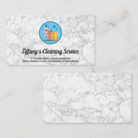 Desterreinigingsmiddelen Handschoenen Visitekaartje (Voorkant / Achterkant)