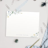 Destery Minimal Greenery Personalized Stationery Notitiekaartje