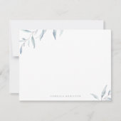 Destery Minimal Greenery Personalized Stationery Notitiekaartje (Voorkant)