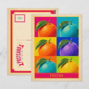 Destin Ansichtkaart Florida Sinaasappels Vintage P Briefkaart
