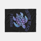 Destin Beach, FL Beach Design _ Tribal Turtle Gift Fleece Deken (Voorkant (Horizontaal))