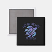 Destin Beach, FL Beach Design _ Tribal Turtle Gift Magneet (Voorkant / Achterkant)