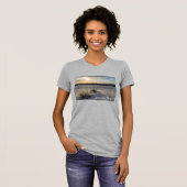 Destin Beach Florida Jetty Sunset Dames Tshirt (Voorkant volledig)