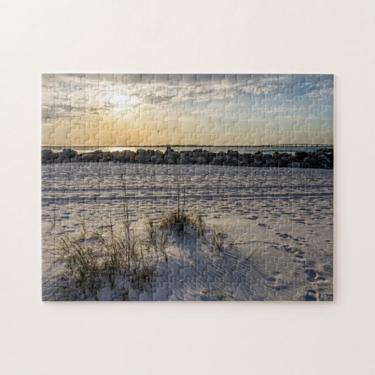 Destin Beach Florida Jetty Sunset Jigsaw Puzzel (Horizontaal)