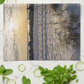 Destin Beach Florida Jetty Sunset Keukenhanddoek (Gevouwen)