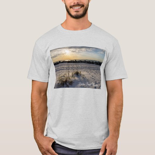 Destin Beach Florida Jetty Sunset Mannen T-shirt (Voorkant)