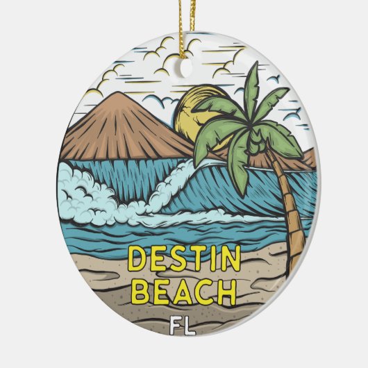 Destin Beach Florida  Keramisch Ornament (Links)