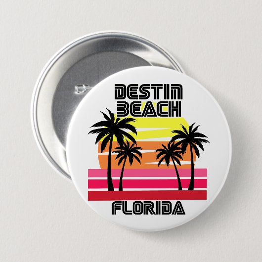 Destin Beach Florida Ronde Button 7,6 Cm (Voorkant /achterkant)