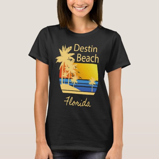 Destin Beach Florida Souvenir  Graphic T-shirt (Voorkant)