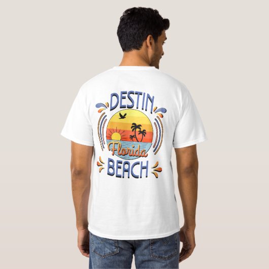 Destin Beach, Florida T-shirt (Achterkant volledig)