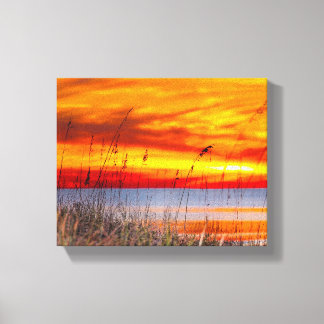 Destin Beach Sunset Canvas Afdruk