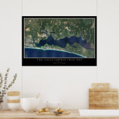 Destin - Choctawhchee Bay Florida Satellietkaart Poster (Keuken)