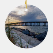 Destin East Pass Sunset Cirkel Ornament (Achterkant)