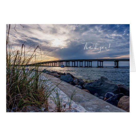 Destin East Pass Sunset Dank u kaart (Voorkant Horizontaal)